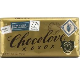 Chocolove Extra Strong Dark Chocolate Bar (12x3.2 Oz)