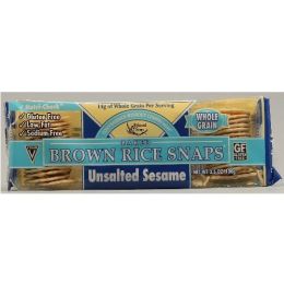 Edward & Sons Sesame Unsalted Fat Free Snaps (12x3.5 Oz)