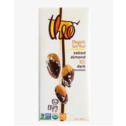 Theo Organic Salted Almond 70% Dark Chocolate (12x3 OZ)