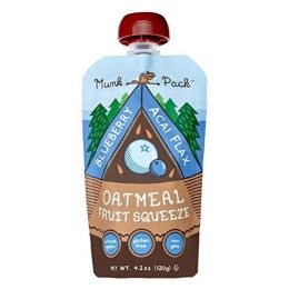 Munk Pack Oatmeal Fruit Squeeze Blueberry Acai Flax  (6x4.2 OZ)