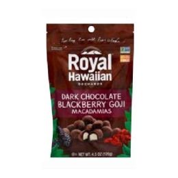 Royal Hawaiian Orchards Dark Chocolate Blackberry Goji Macadamias (6X4.5 OZ)